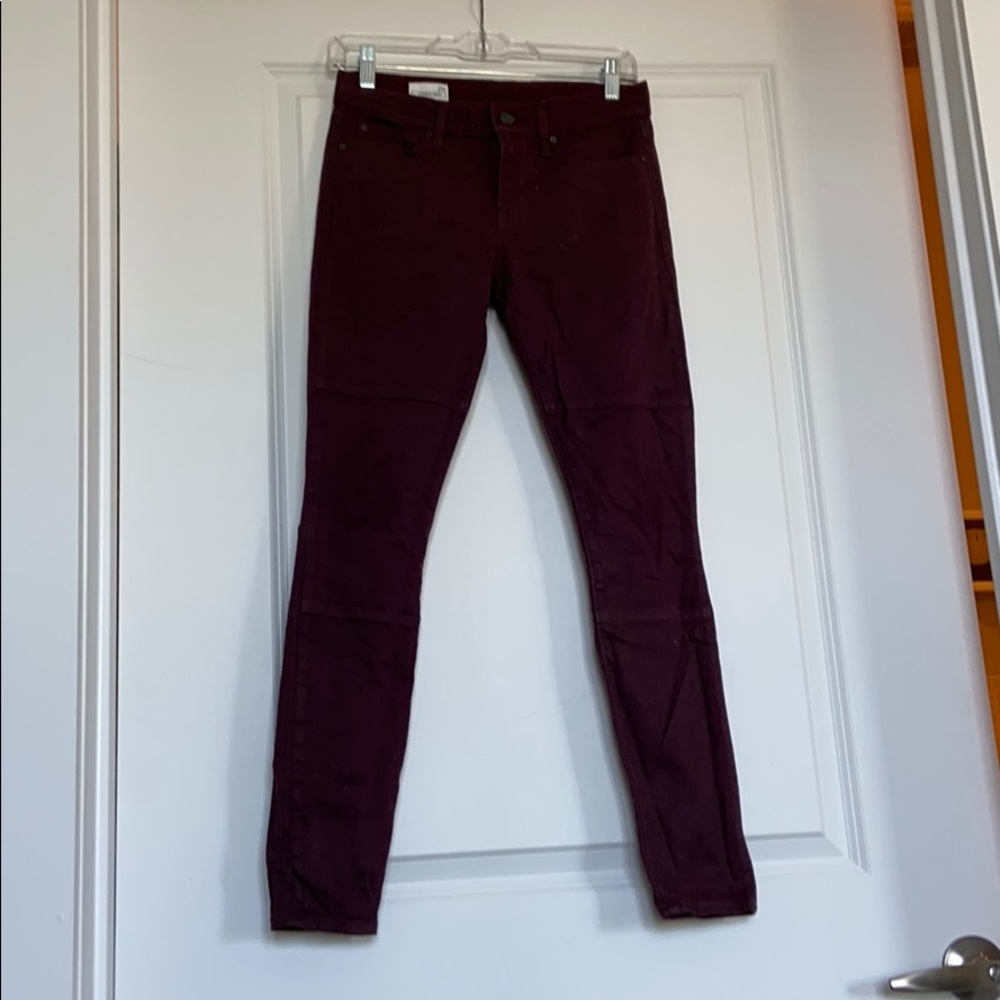 Gap Maroon Coated Jeggings